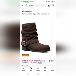 Michael Kors Colby Flat Booties Size  8